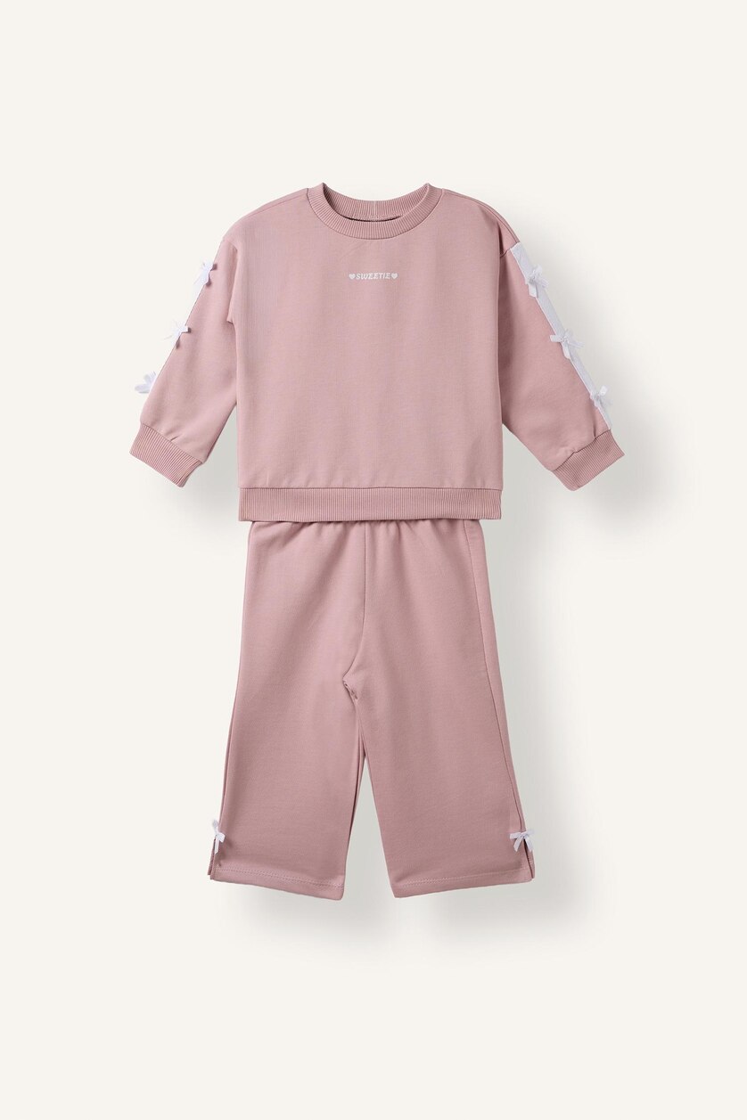 Baby Girls Rose 2 piece Regular Fit Crew Neck Set