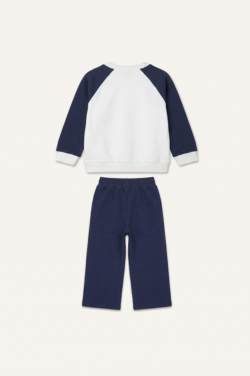 BABY GIRL NAVY Baby Girl 100% Cotton Regular Fit Teddy Bear 2 Piece Set