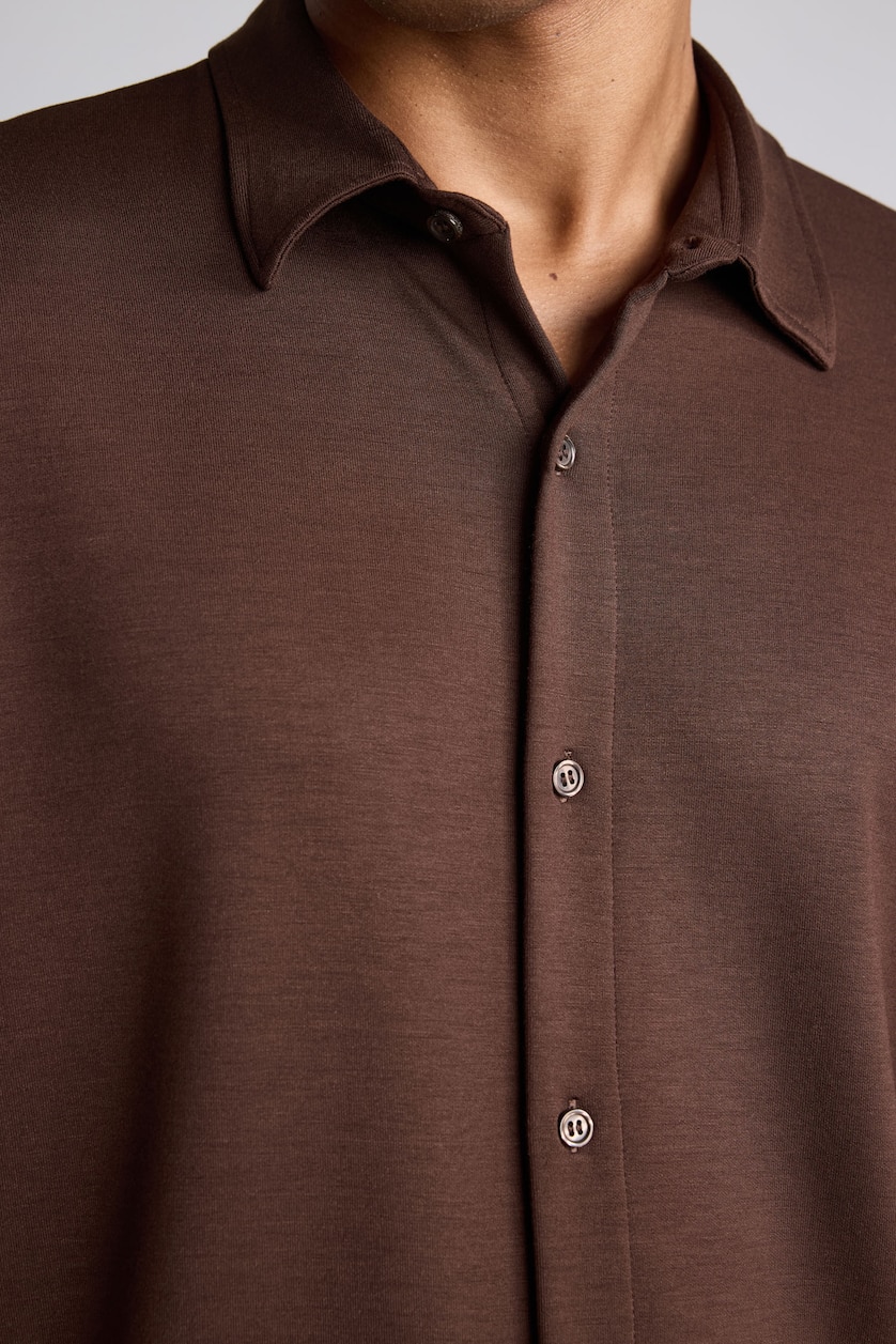 Men Brown Standard Fit Short Sleeve Shirt