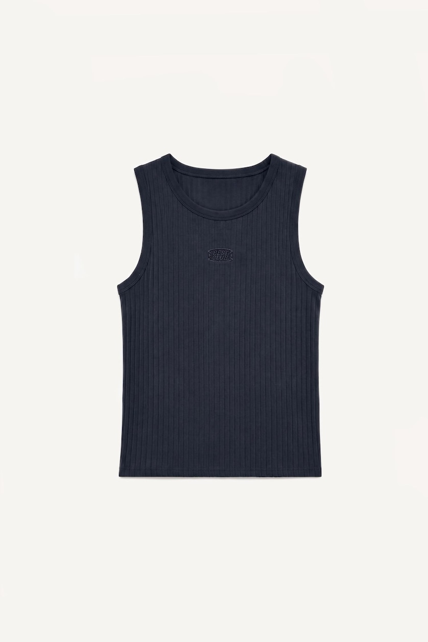 Erkek Lacivert Regular Fit Fitilli Atlet