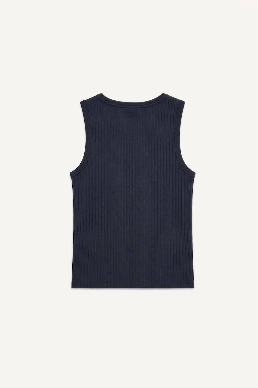 Erkek Lacivert Regular Fit Fitilli Atlet
