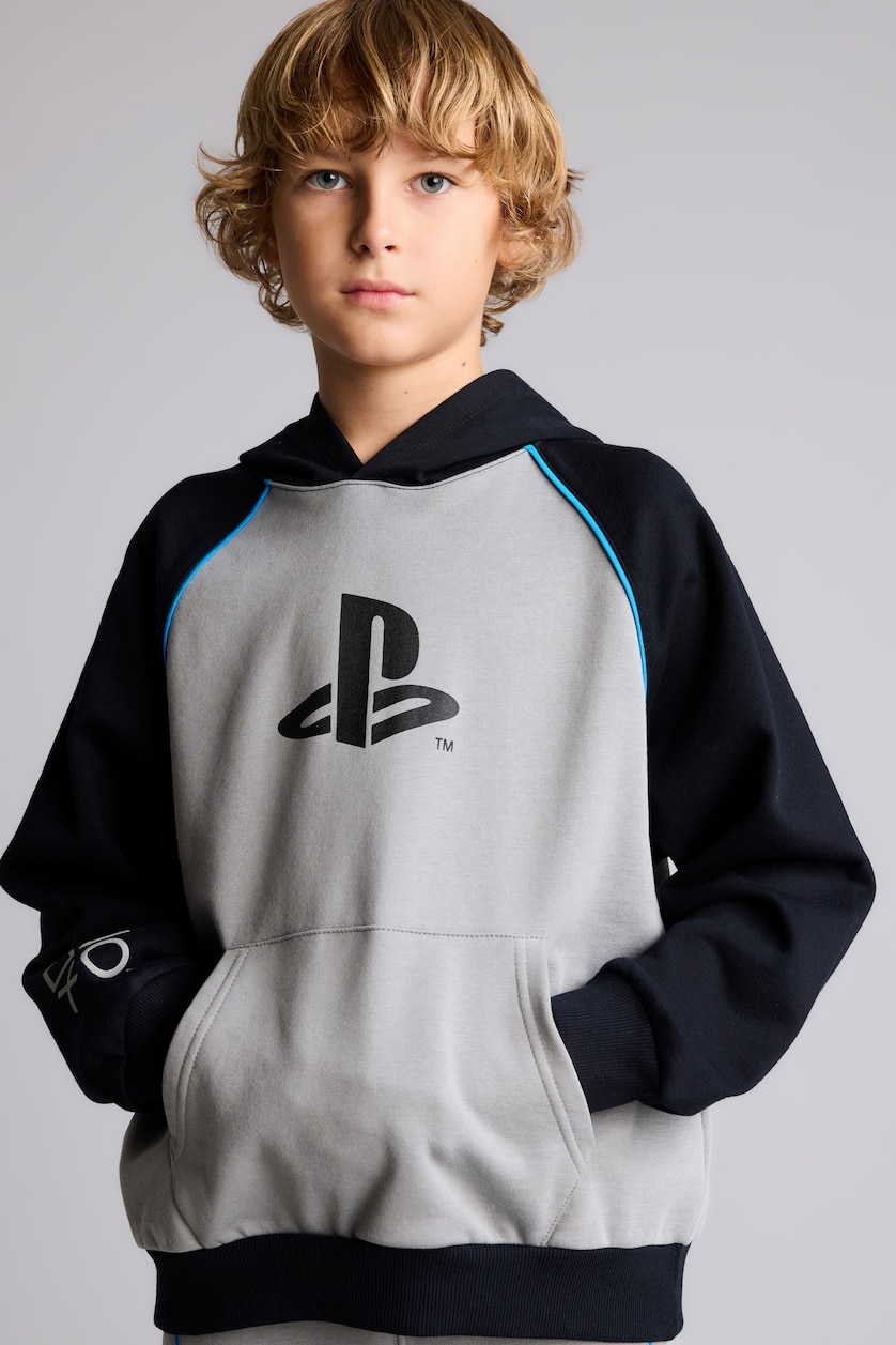 Erkek Çocuk - Genç Erkek Gri Oversize Sweatshirt Erkek Çocuk