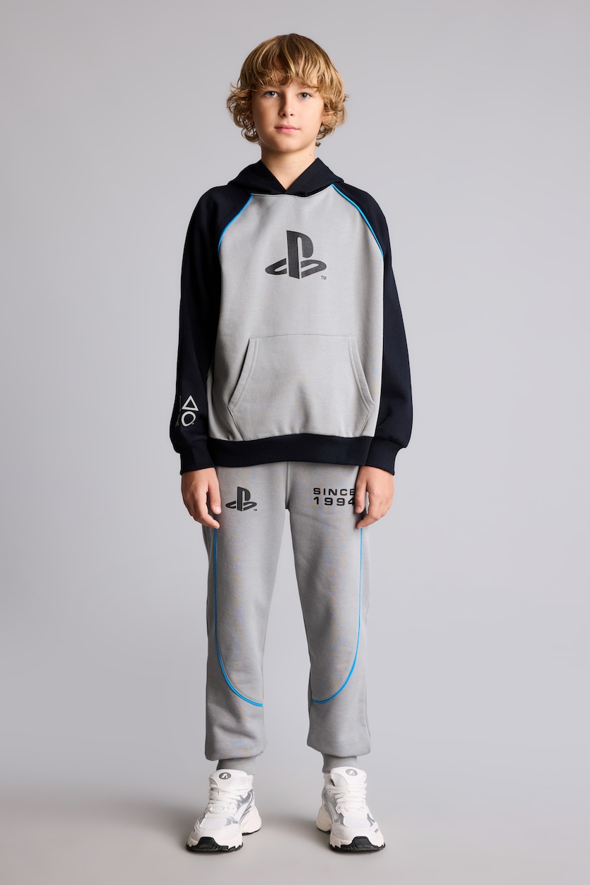 Erkek Çocuk - Genç Erkek Gri Oversize Sweatshirt Erkek Çocuk