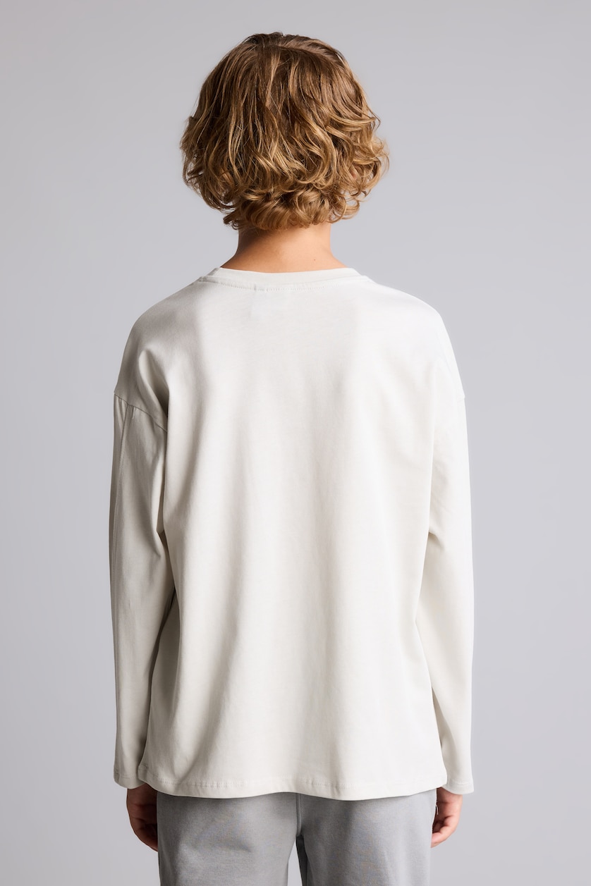 Young Boys - Teen Boys Stone Oversize Fit Long Sleeve T-Shirt