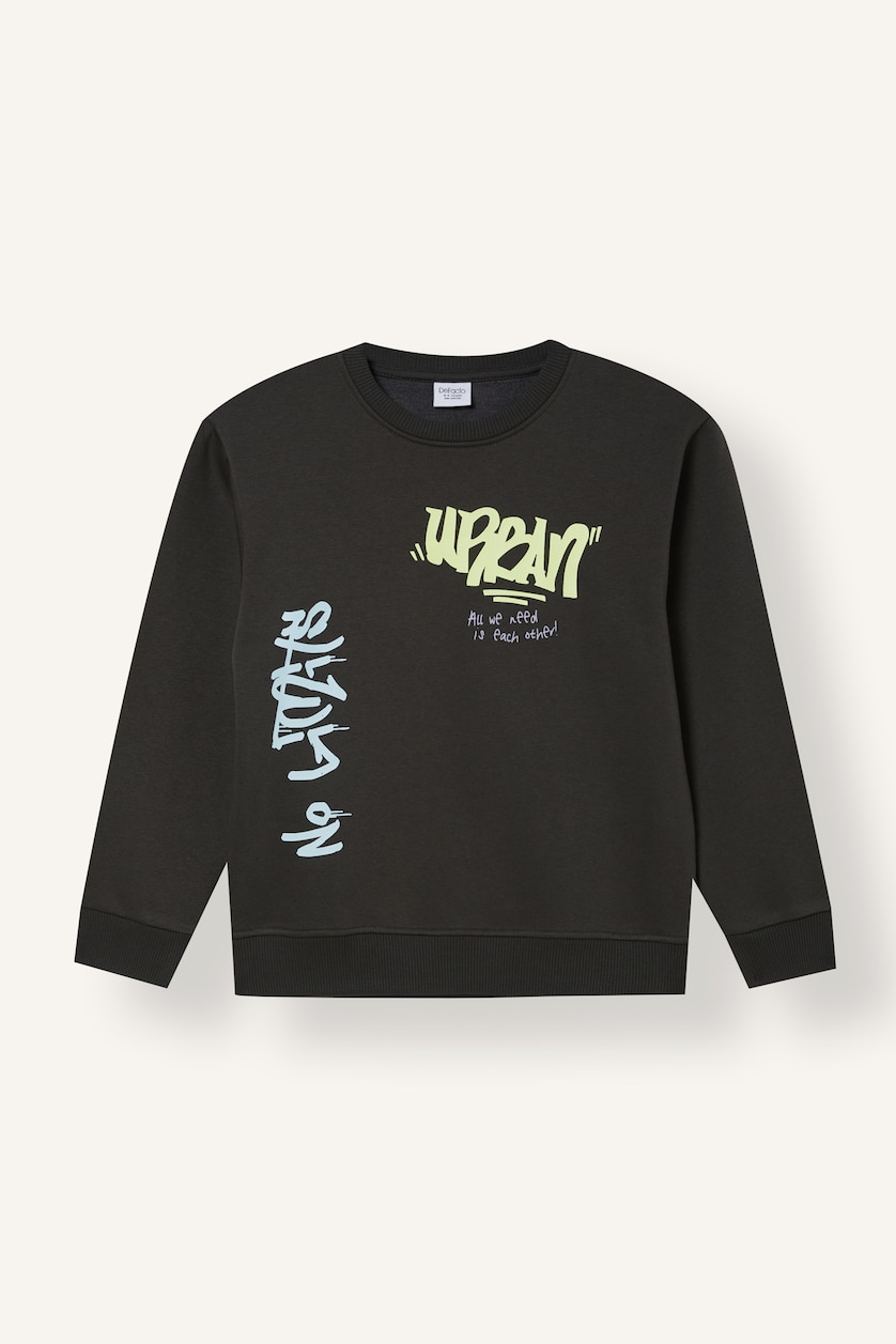 BOYS & TEENS Anthracite طقم قماش سميك قصة عادية