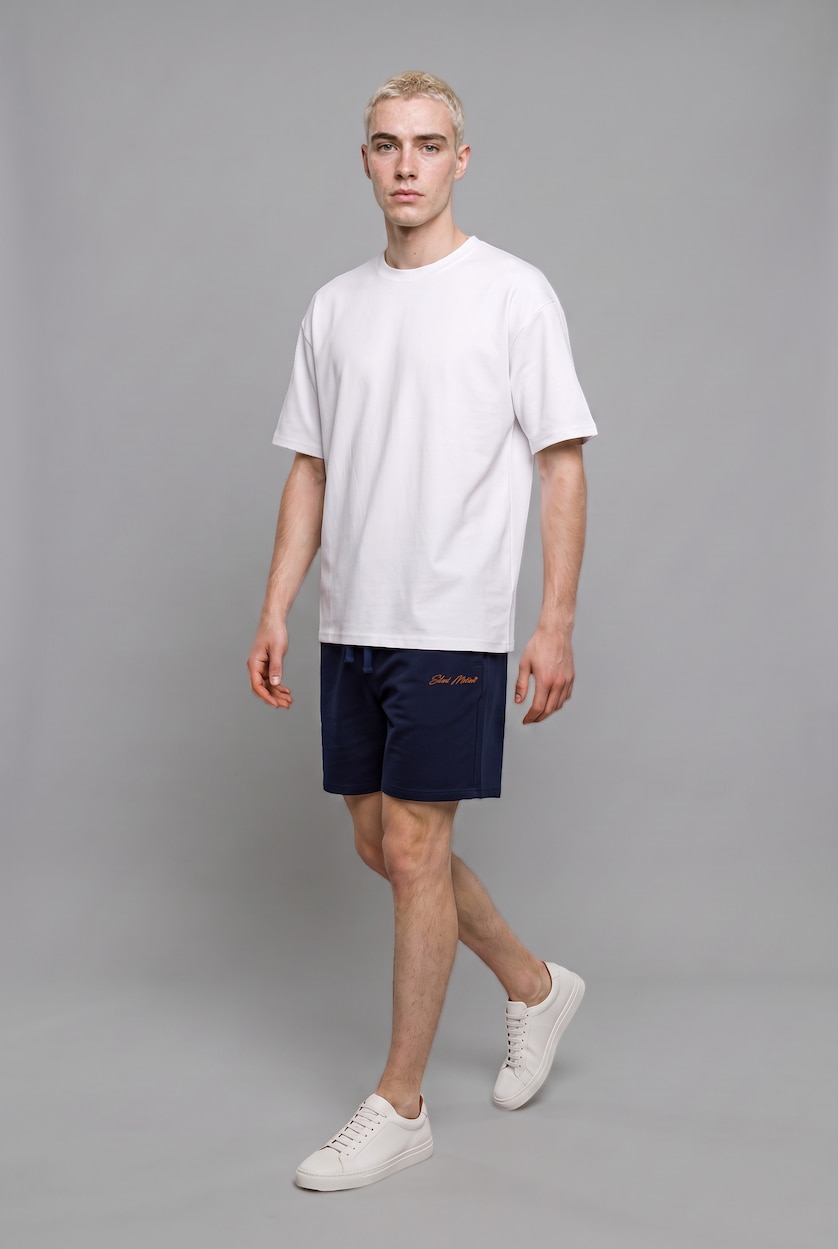 Men NAVY Relaxed Fit Elastic Waist Shorts