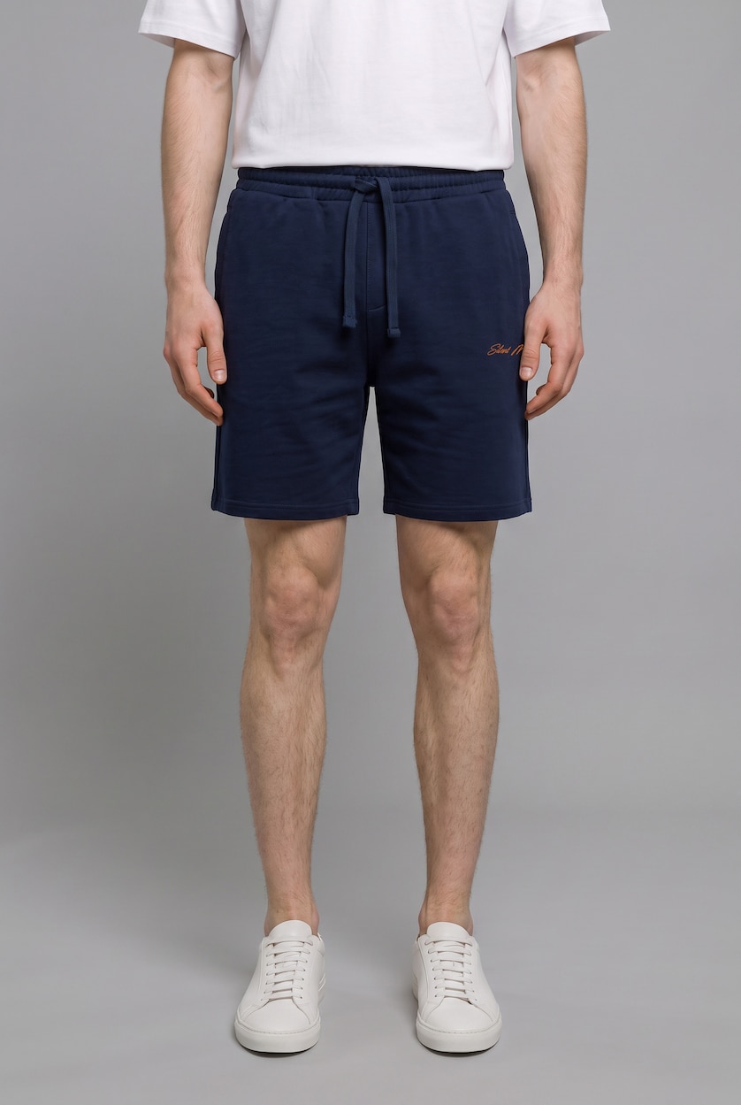 Men NAVY Relaxed Fit Elastic Waist Shorts
