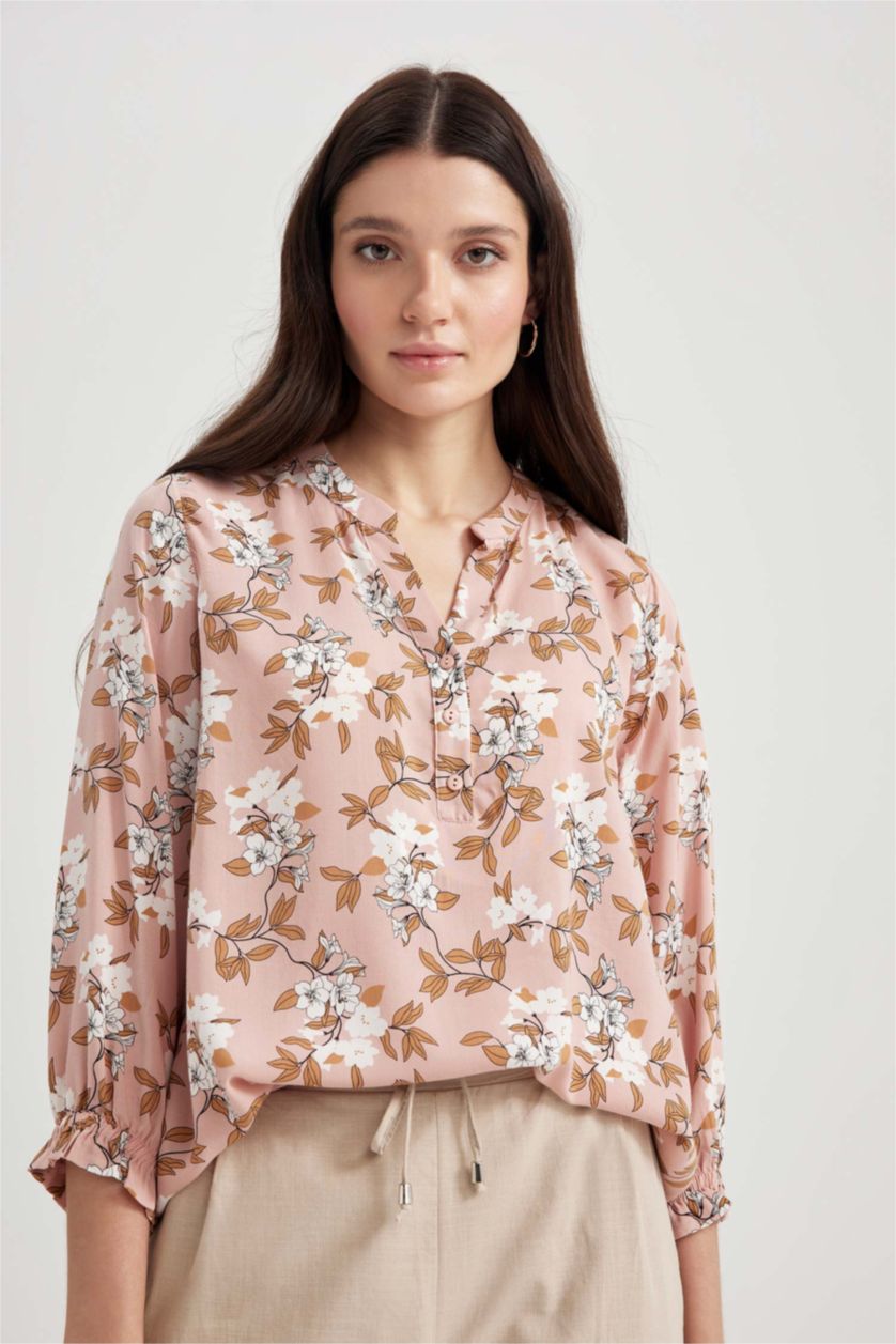 FEMME Rose Chemises à manches longues Col arrondi