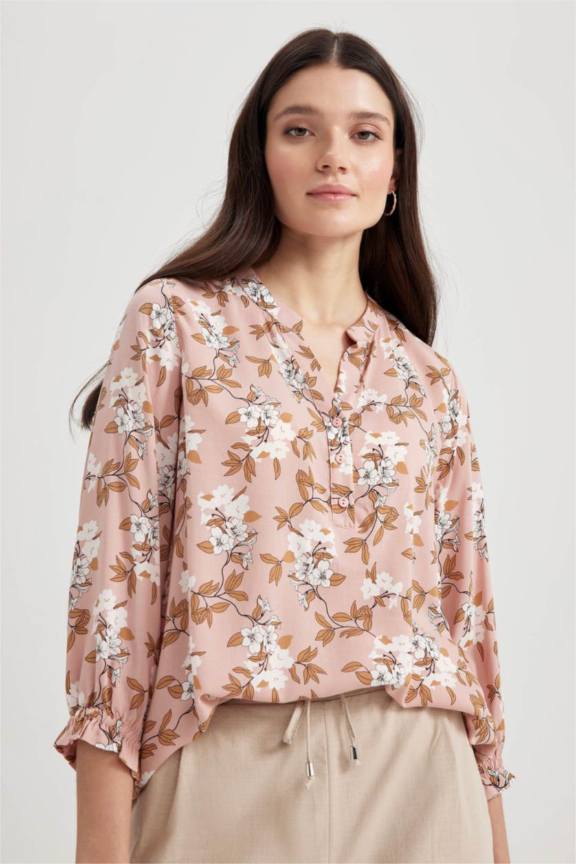 FEMME Rose Chemises à manches longues Col arrondi