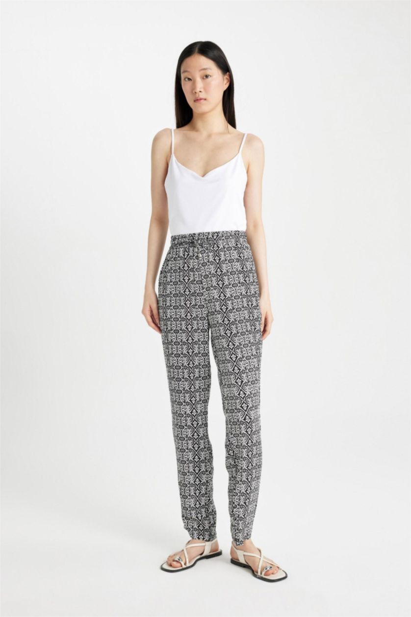 WOMAN Black High Waist Harem Trousers
