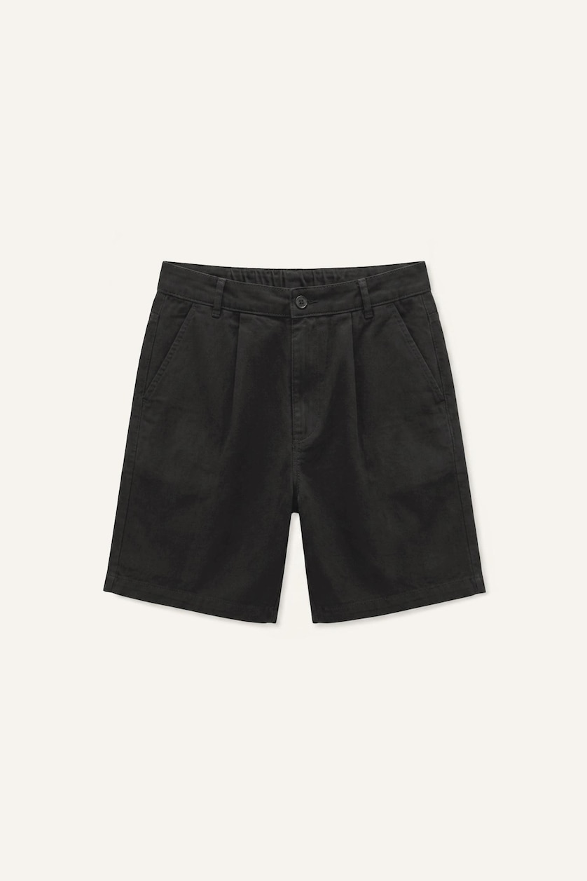 Men Anthracite 100% Cotton Relax Fit Shorts