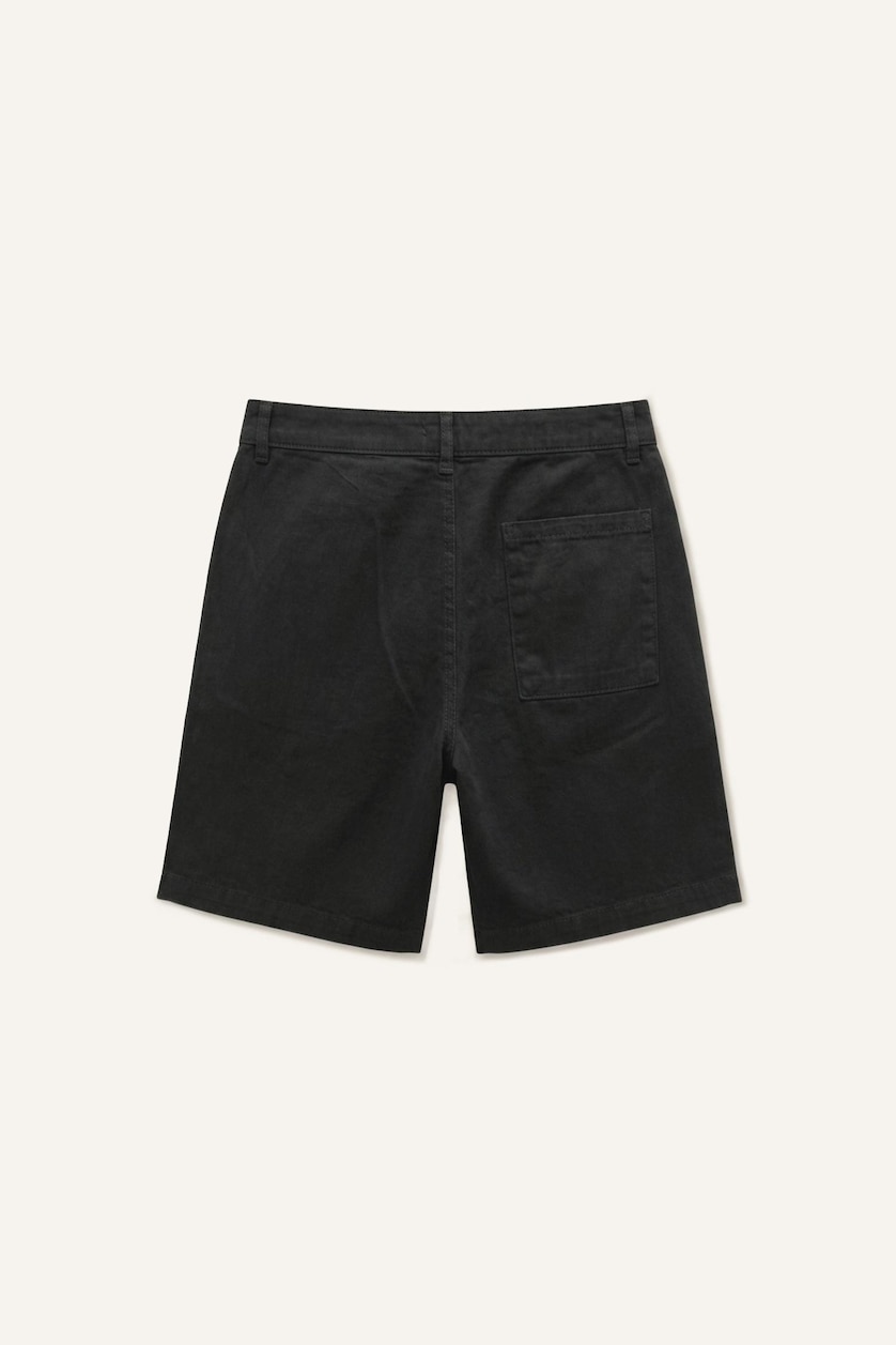 Men Anthracite 100% Cotton Relax Fit Shorts
