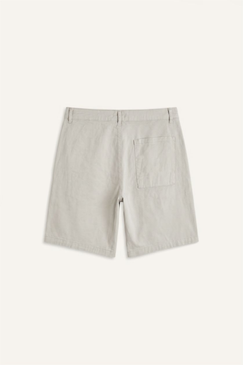 Erkek Taş Relaxed Fit Bermuda Şort