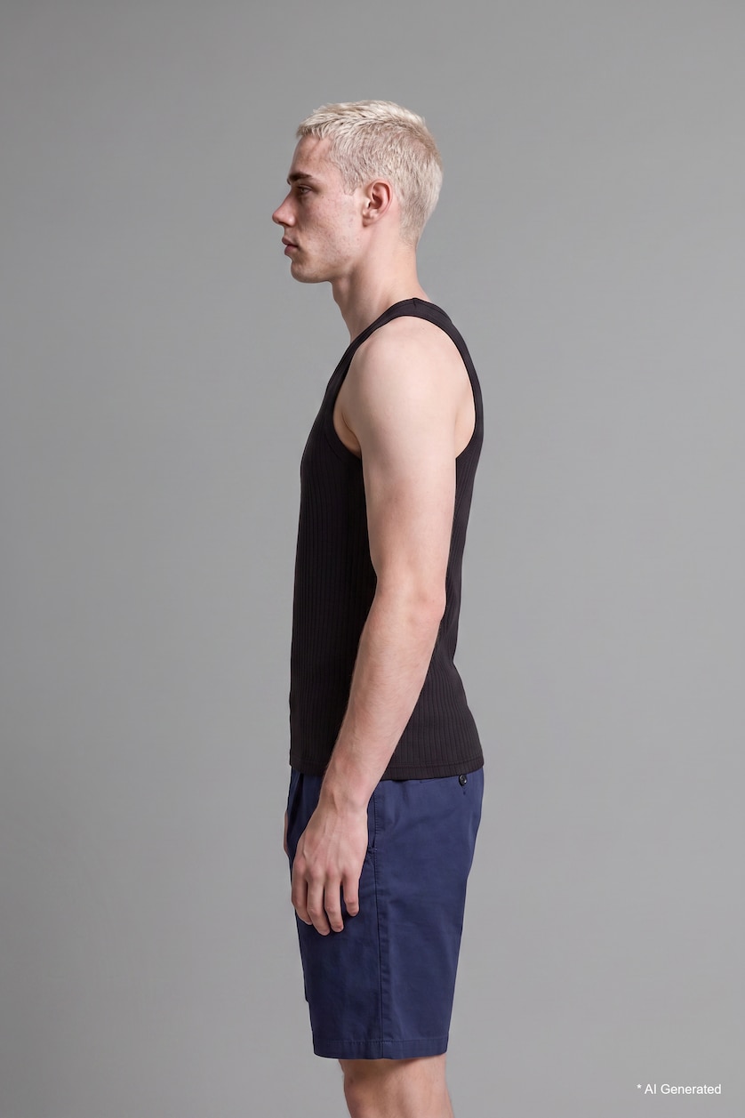 Erkek Lacivert %100 Pamuk Relaxed Fit Bermuda Şort