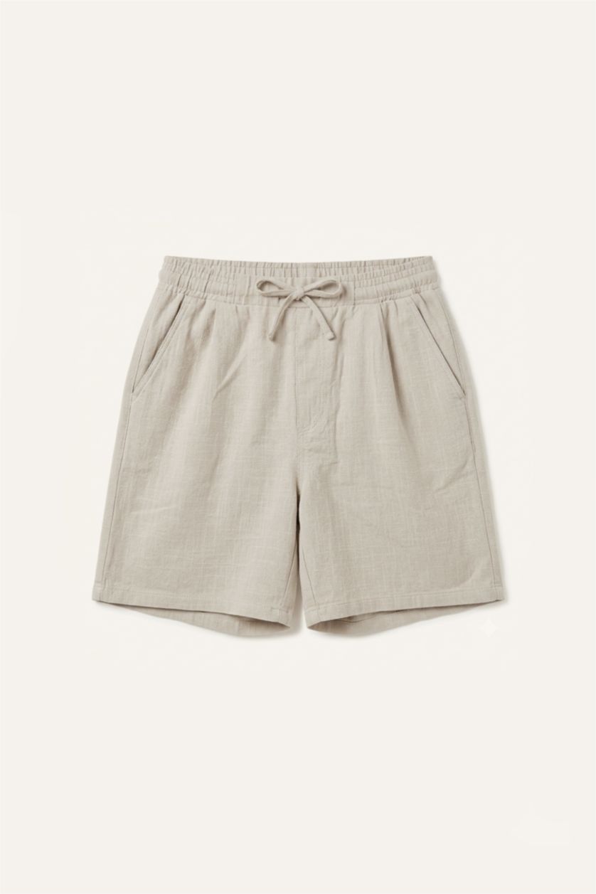 Erkek Kum Relaxed Fit Bermuda Şort