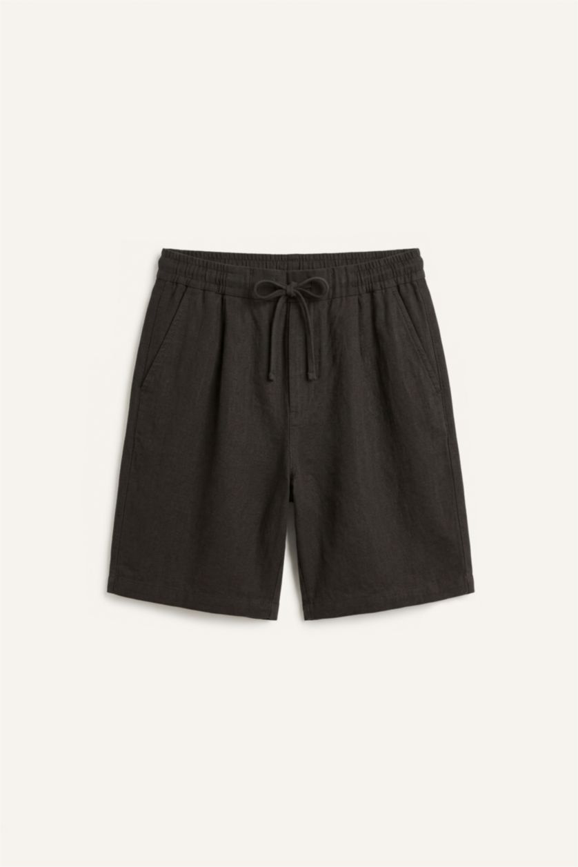 Erkek Kahve Relaxed Fit Bermuda Şort
