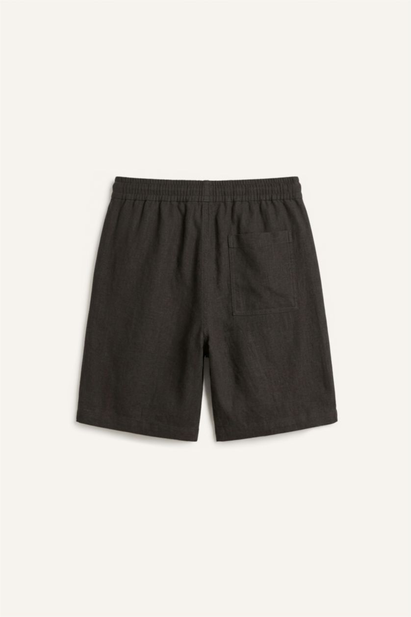 Erkek Kahve Relaxed Fit Bermuda Şort