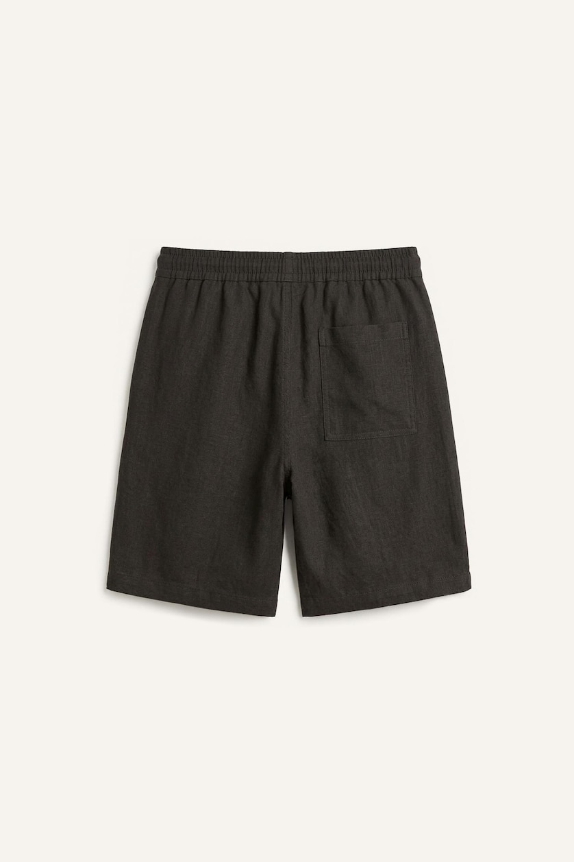 Erkek Kahve %100 Pamuk Relaxed Fit Bermuda Şort