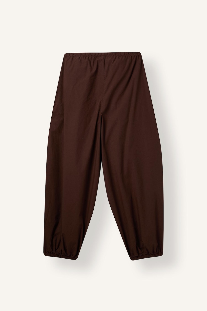 Әйелдерге Қоңыр Balloon Fit поплин