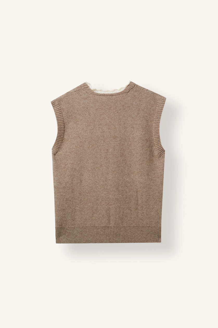 WOMAN Beige Relax Fit V-Neck