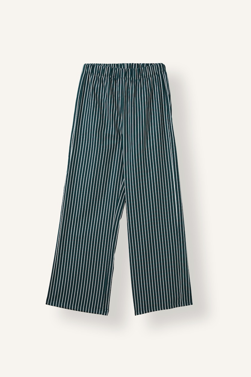 Erkek Çocuk - Genç Erkek Ekru 2'li Pijama Takımı Baskılı Çizgili Erkek Çocuk