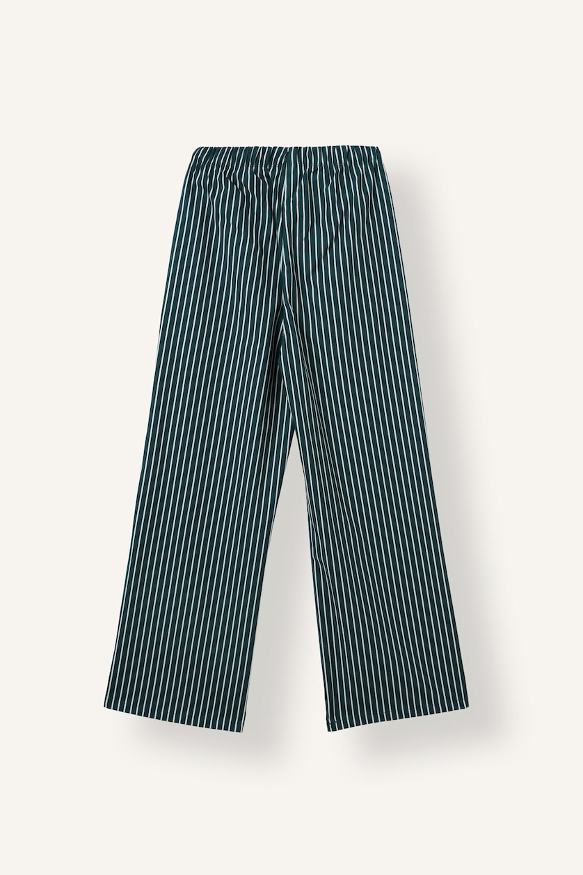 BOYS & TEENS Ecru Boy Printed Crew Neck Long Sleeve Top and Striped Trousers Pyjama Set