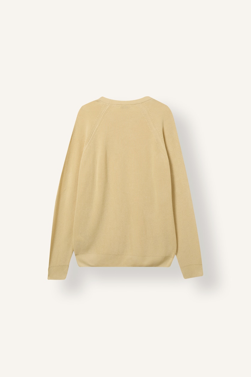 Men Yellow Knitwear Crew Neck Pullover