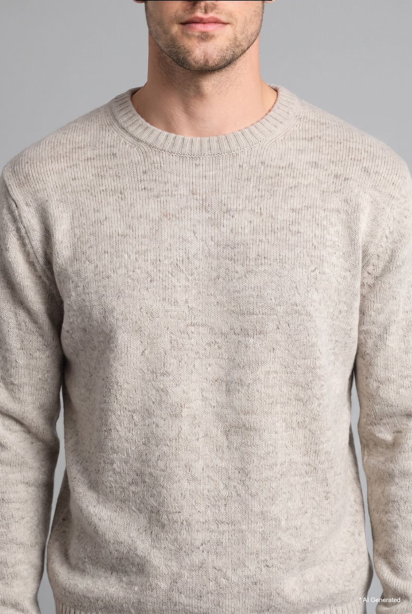 Men Sand Standard Fit Knitwear Pullover