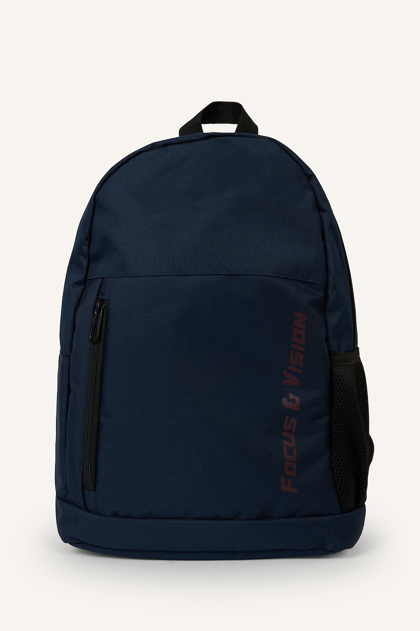 Erkek Çocuk - Genç Erkek Lacivert Unisex Yazı Baskılı Sırt Çantası