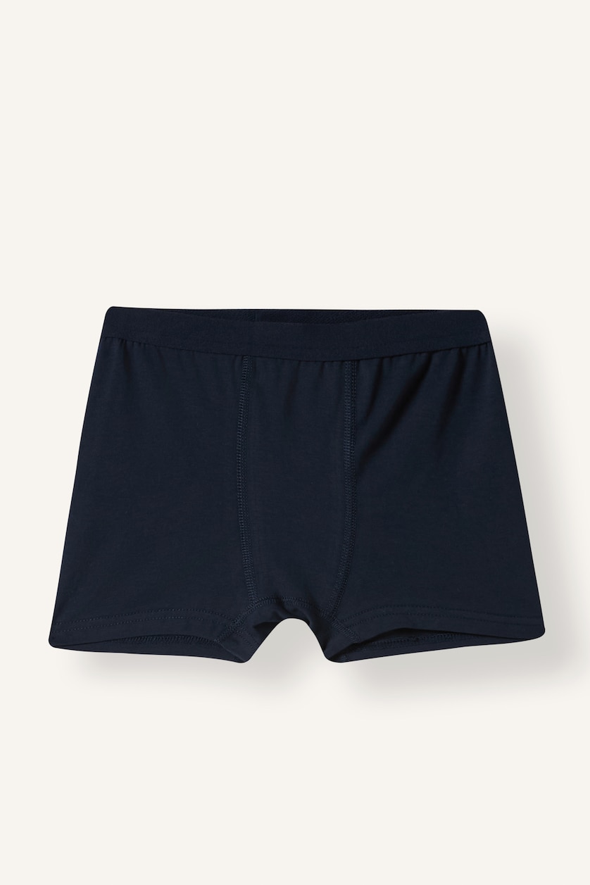 Erkek Çocuk - Genç Erkek Lacivert Çizgili Penye 3'lü Boxer Erkek Çocuk