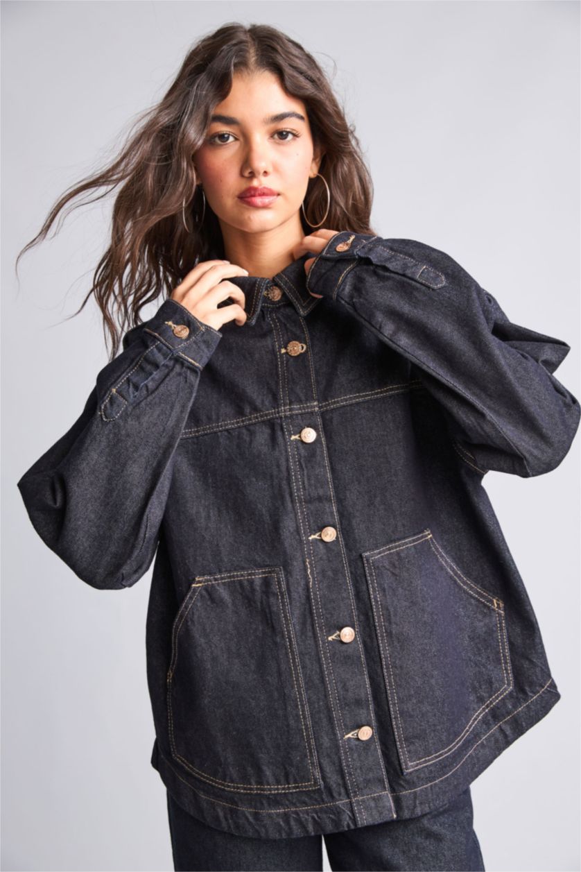 Women Blue Black Jacket