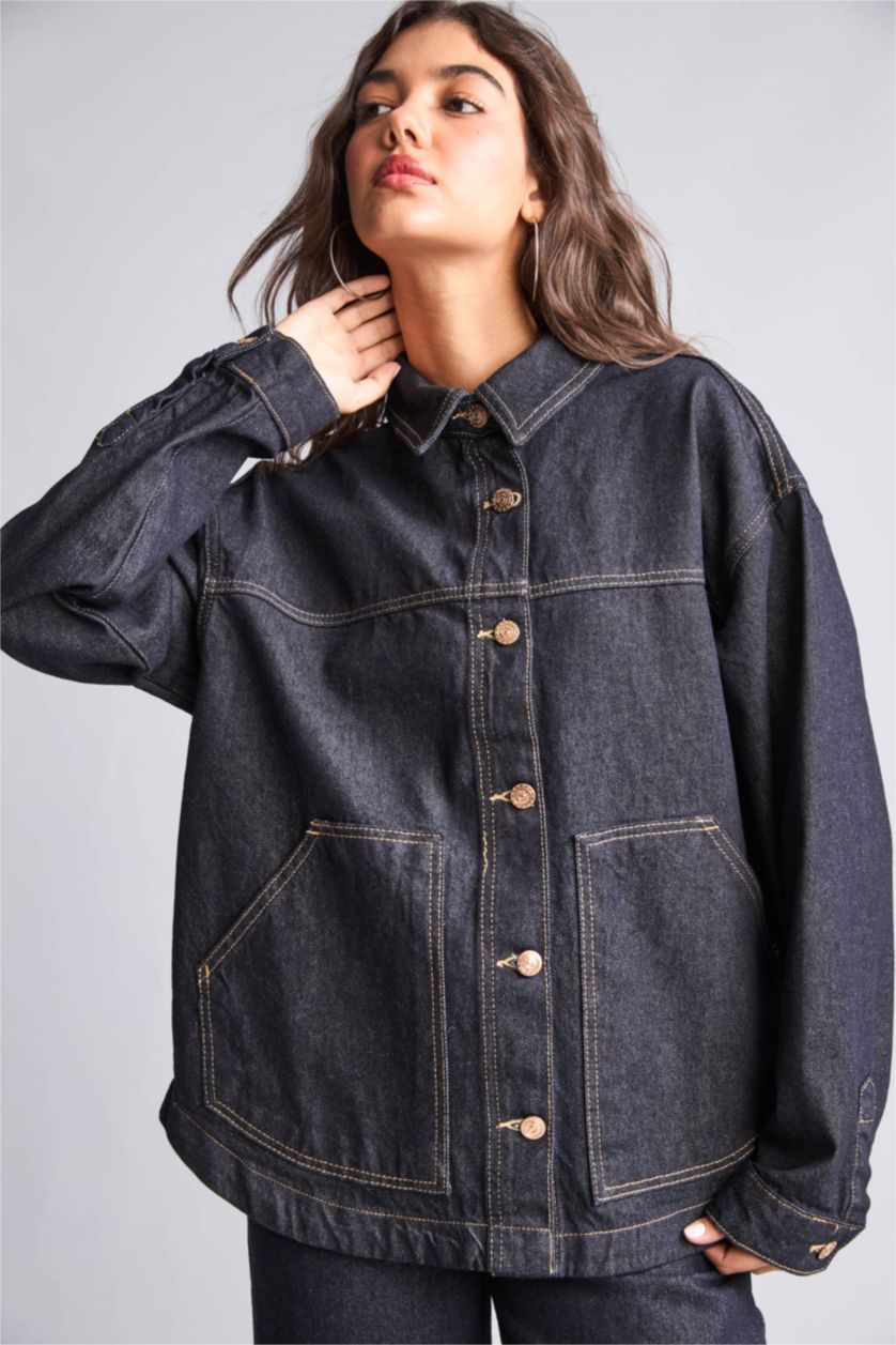 Women Blue Black Jacket