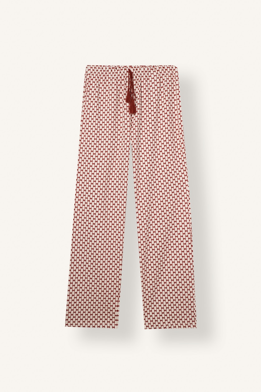 Kadın Açık Kahve V Yaka Regular Fit 2'li Pijama Takımı