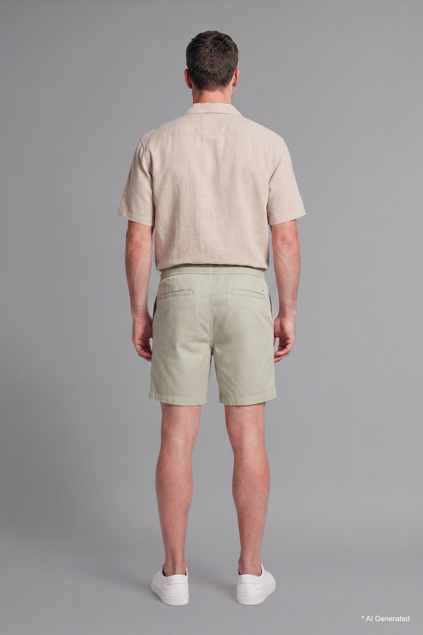 Erkek Açık Haki Relaxed Fit Bermuda Şort