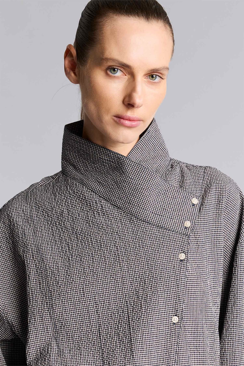 Women NAVY Regular Fit Crinkle Fabric Long Sleeve Tunic