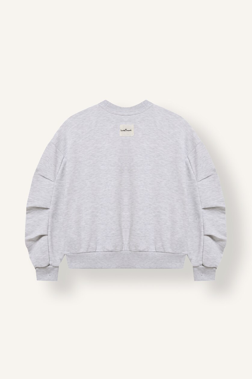 Kız Çocuk - Genç Kız Açık Gri Melange 2'li Takım Sweatshirt ve Pantolon Kız Çocuk