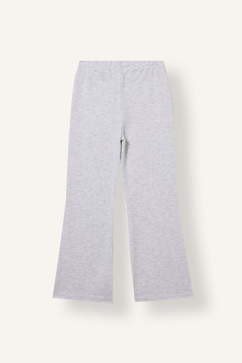Kız Çocuk - Genç Kız Açık Gri Melange 2'li Takım Sweatshirt ve Pantolon Kız Çocuk