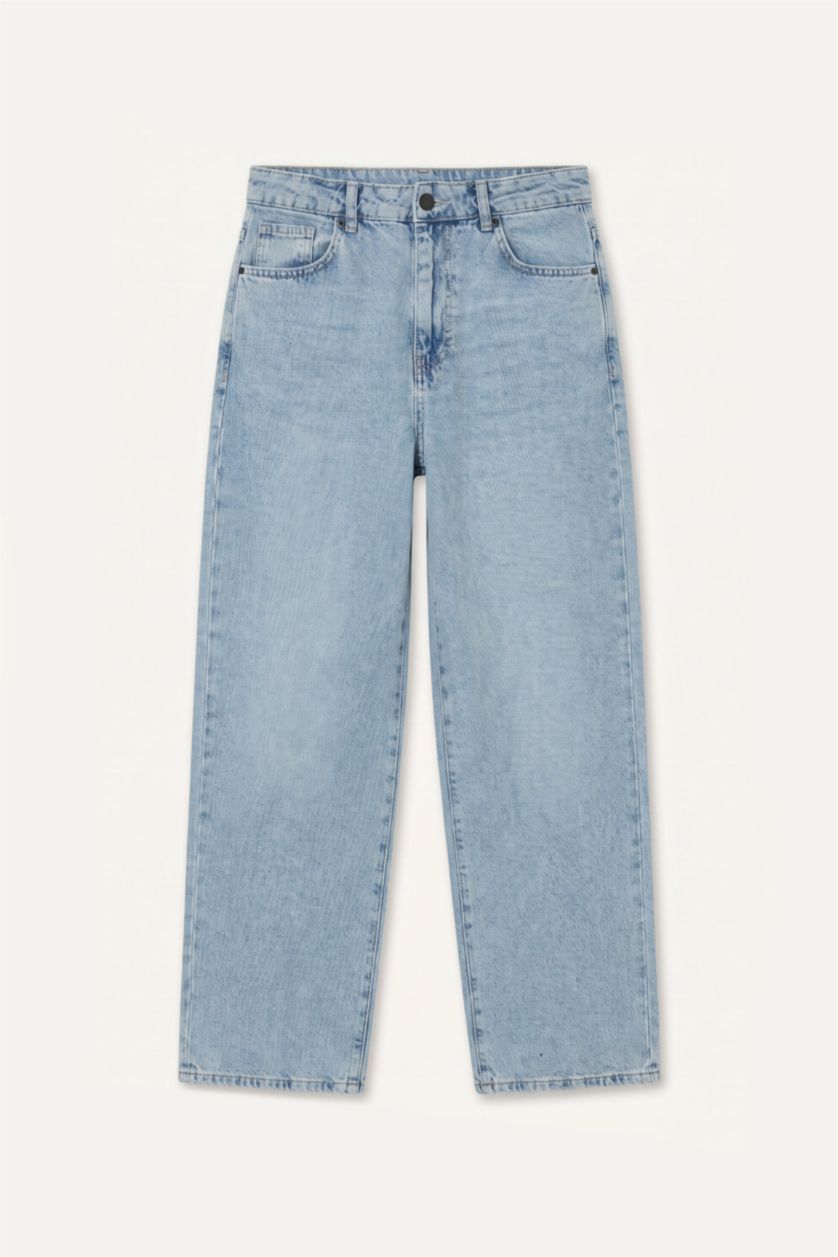 Erkek Açık Mavi Super Baggy Fıt Jean Pantolon