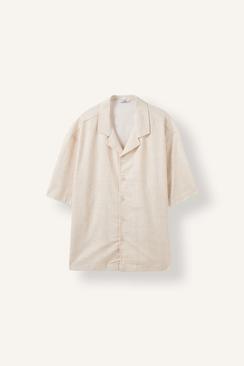 Man Stone 100% Cotton Boxy Fit Printed Shirt