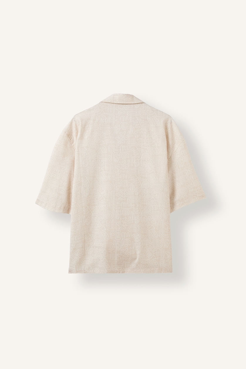 Man Stone 100% Cotton Boxy Fit Printed Shirt