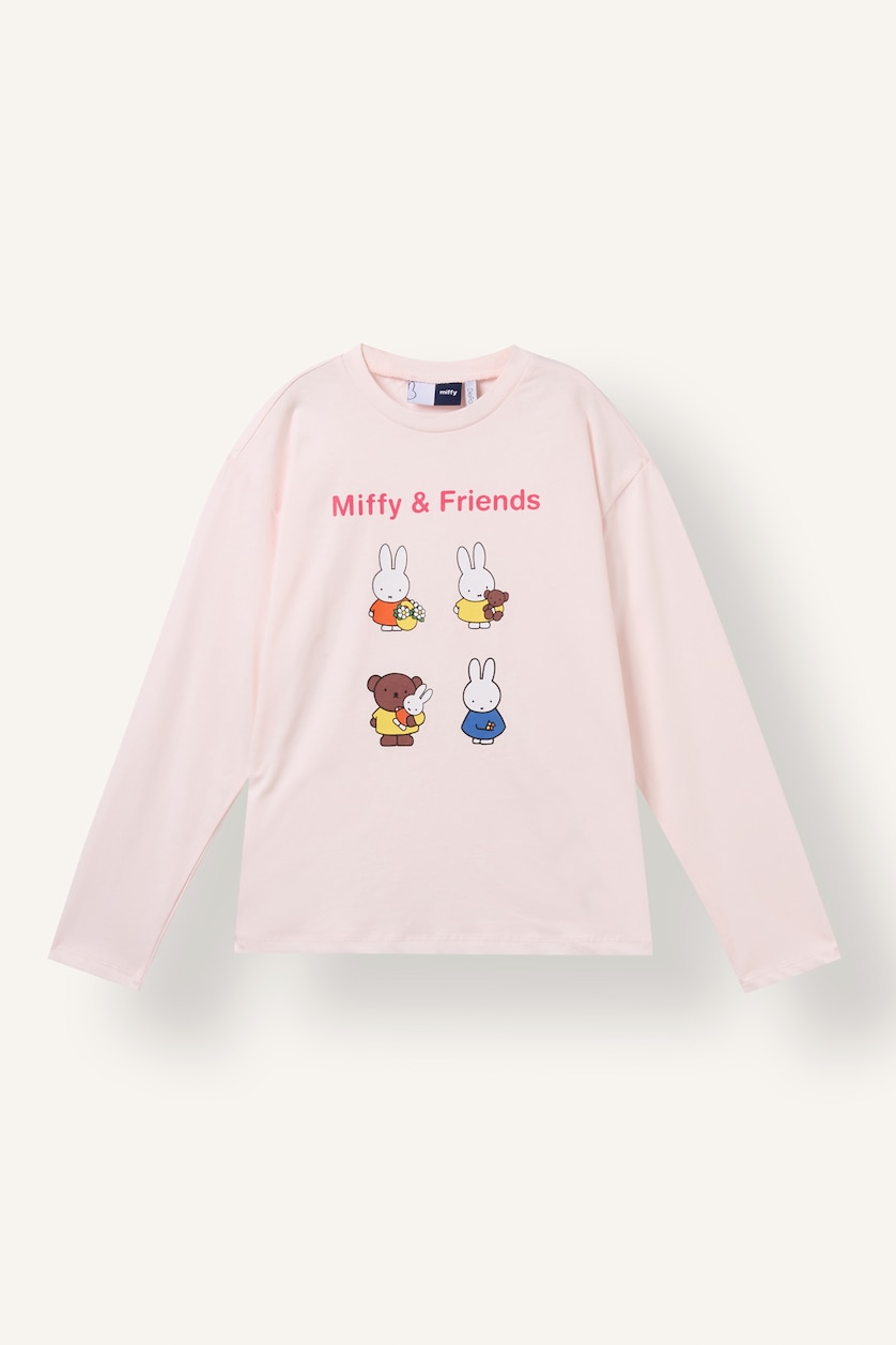 Kız Çocuk - Genç Kız Açık Pembe 2'li Takım Miffy Lisanslı Kareli Kız Çocuk