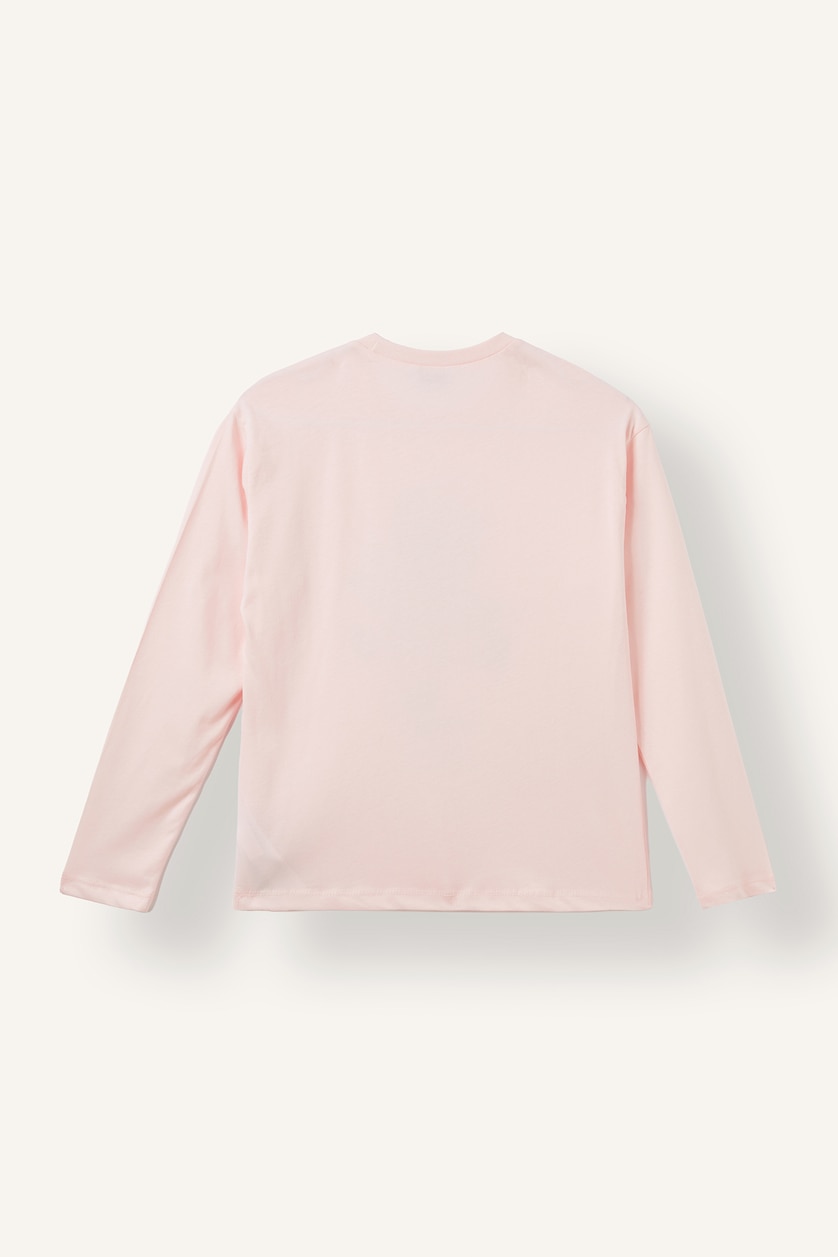 Kız Çocuk - Genç Kız Açık Pembe 2'li Pijama Takım Baskılı Kız Çocuk