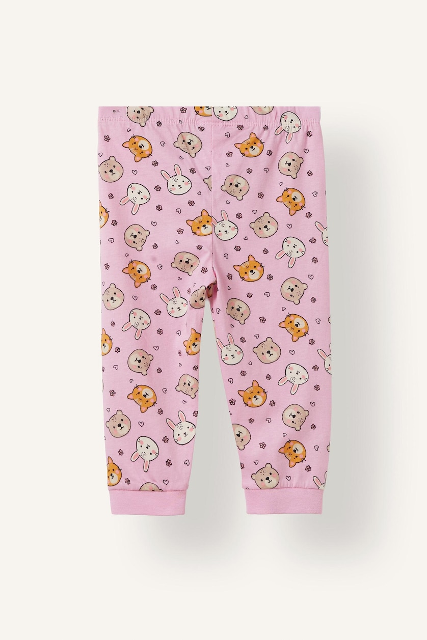 BABY GIRL Ecru Baby Girl 100% Cotton 2 Piece Pyjama Set