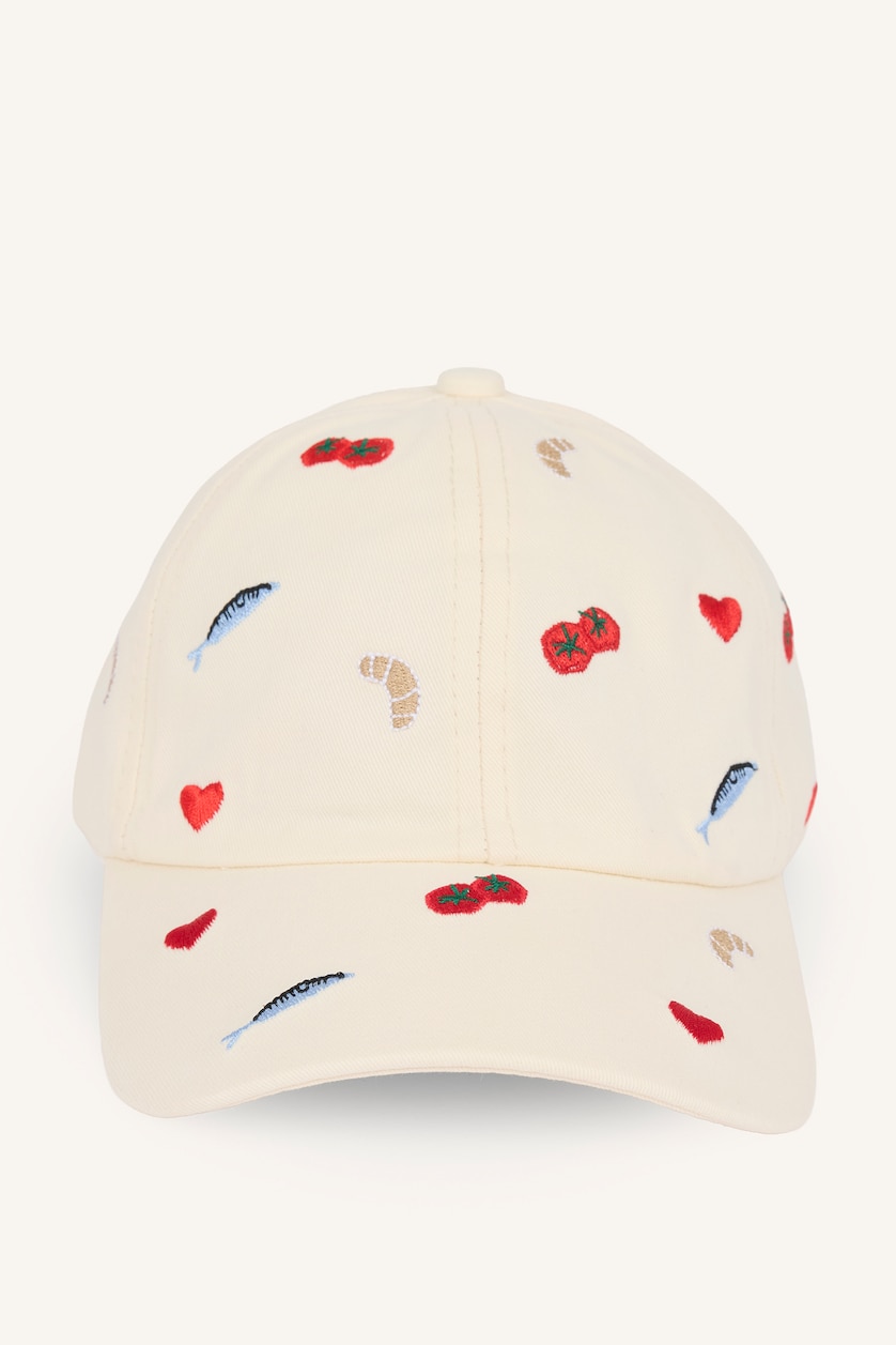 Women Beige Woman Cotton Hat