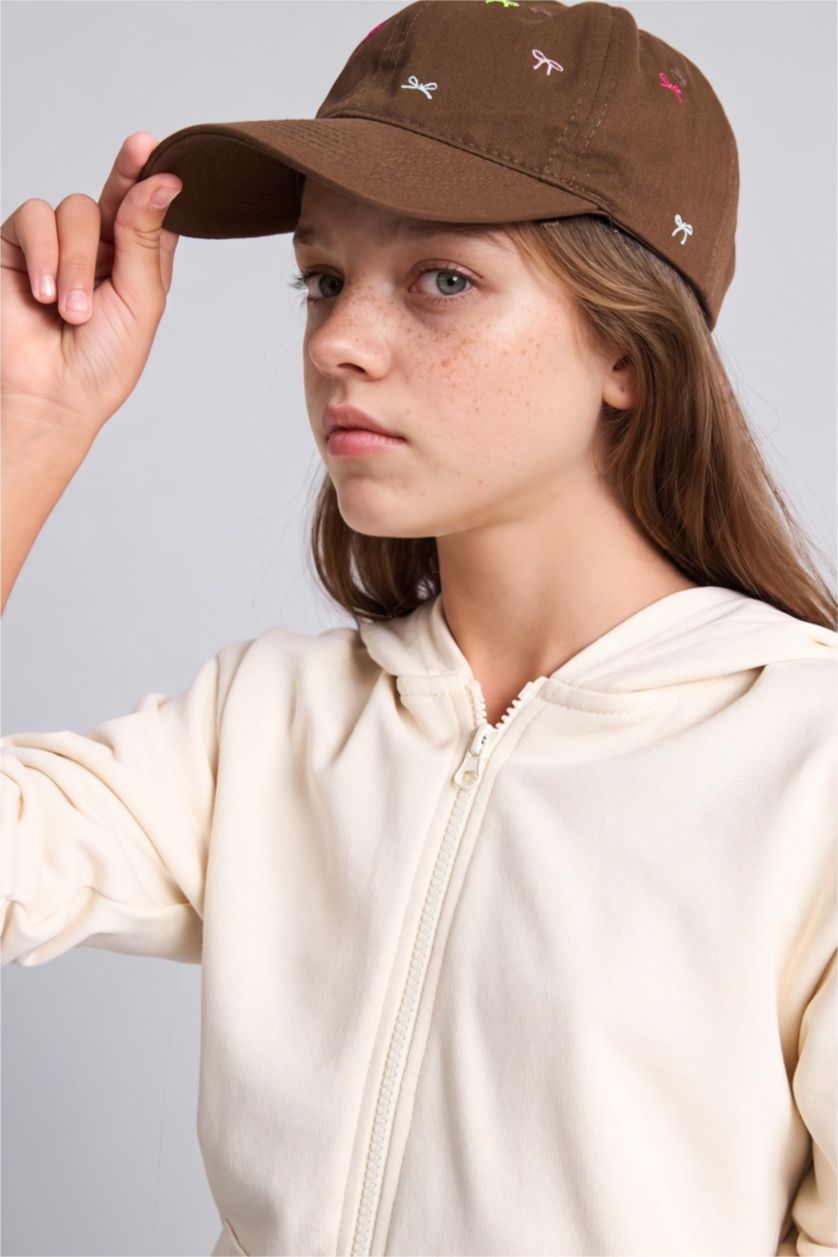 GIRLS & TEENS Dark Brown كاب بناتي قطن