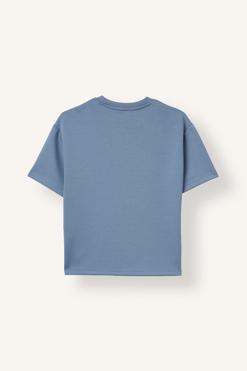 Young Boys - Teen Boys Blue Regular Fit Slogan Short Sleeve T-Shirt
