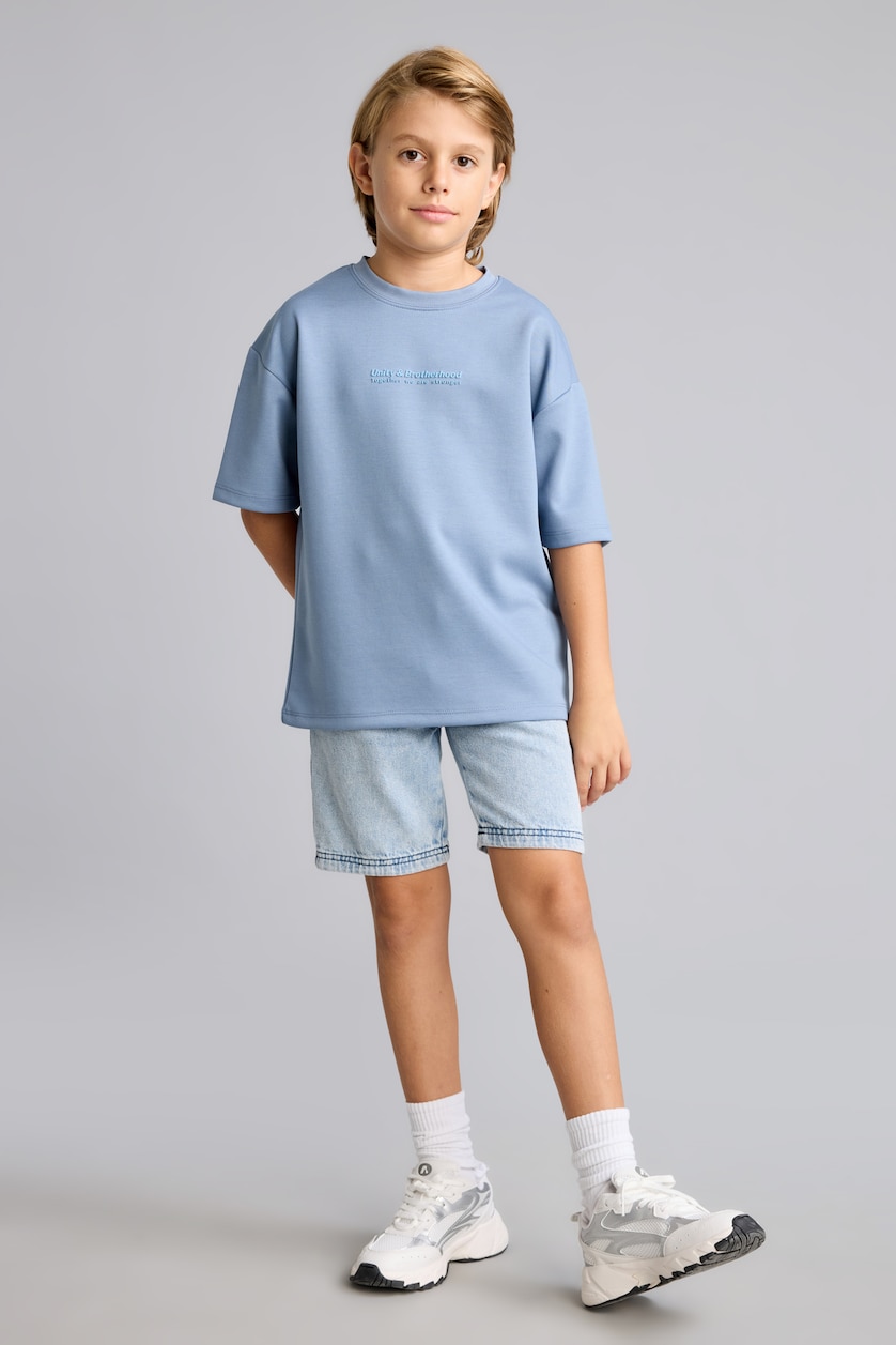 BOYS & TEENS Blue Boy Printed Relax Fit T-Shirt