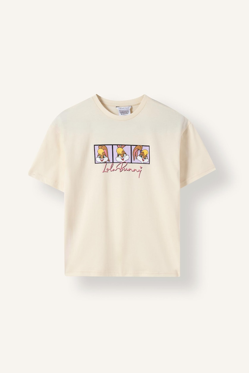 GIRLS & TEENS Ecru Girl Looney Tunes Regular Fit T-Shirt