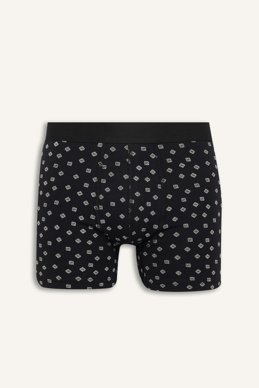 Erkek Lacivert Regular Fıt Beli Lastikli 2'li Boxer