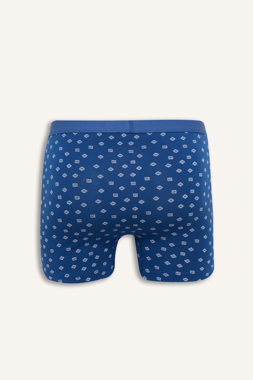 Erkek Lacivert Regular Fıt Beli Lastikli 2'li Boxer